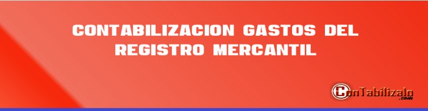 Contabilización Gastos del Registro Mercantil.