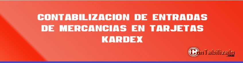 Contabilización de Entradas de Mercancías en Tarjetas Kardex.