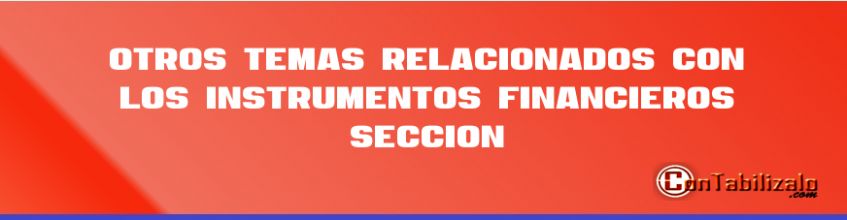 Otros temas relacionados con los instrumentos financieros Sección 12